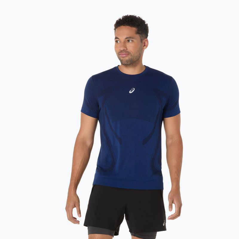 Pánské běžecké tričko ASICS Road Seamless illusion blue/glow yellow