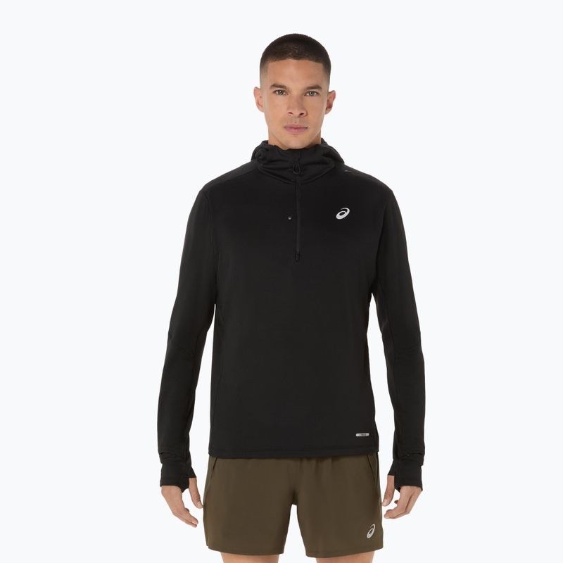 Pánská běžecká mikina ASICS Road Winter Hoodie performance black