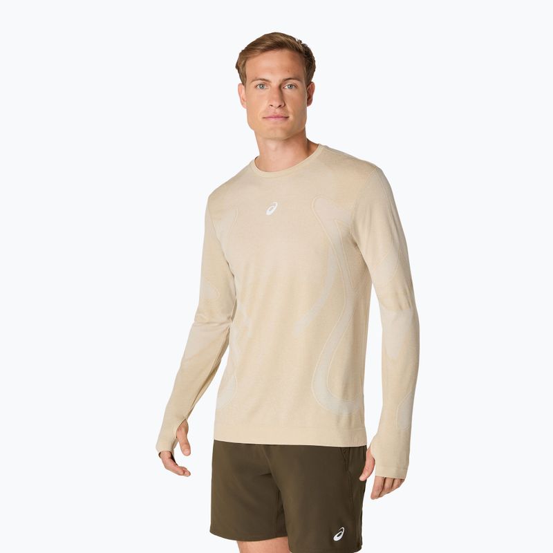 Pánské běžecké tričko Longsleeve ASICS Road Seamless LS cream 4