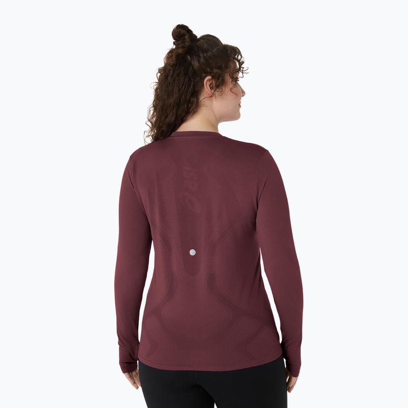 Dámské běžecké tričko Longsleeve ASICS Road Seamless LS dark currant/port royal 2