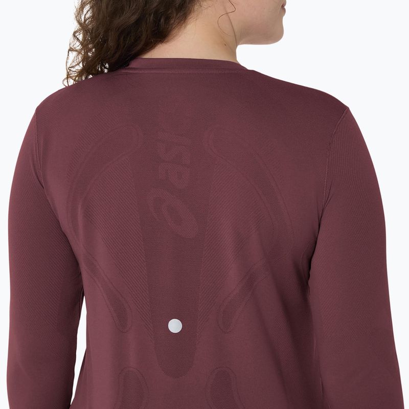 Dámské běžecké tričko Longsleeve ASICS Road Seamless LS dark currant/port royal 5