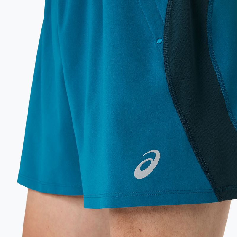 Pánské běžecké šortky ASICS Road 5IN tranquil teal/dark teal/yamabuki 9