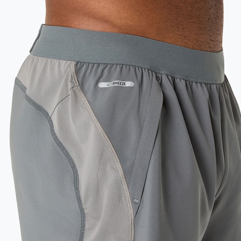 Pánské běžecké šortky ASICS Road 2N1 5IN clay grey/steel grey/illuminate green 6