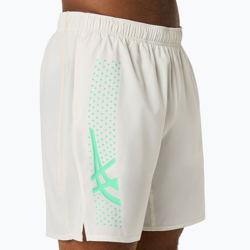 Pánské běžecké šortky ASICS Icon 7IN cream/vital green 6