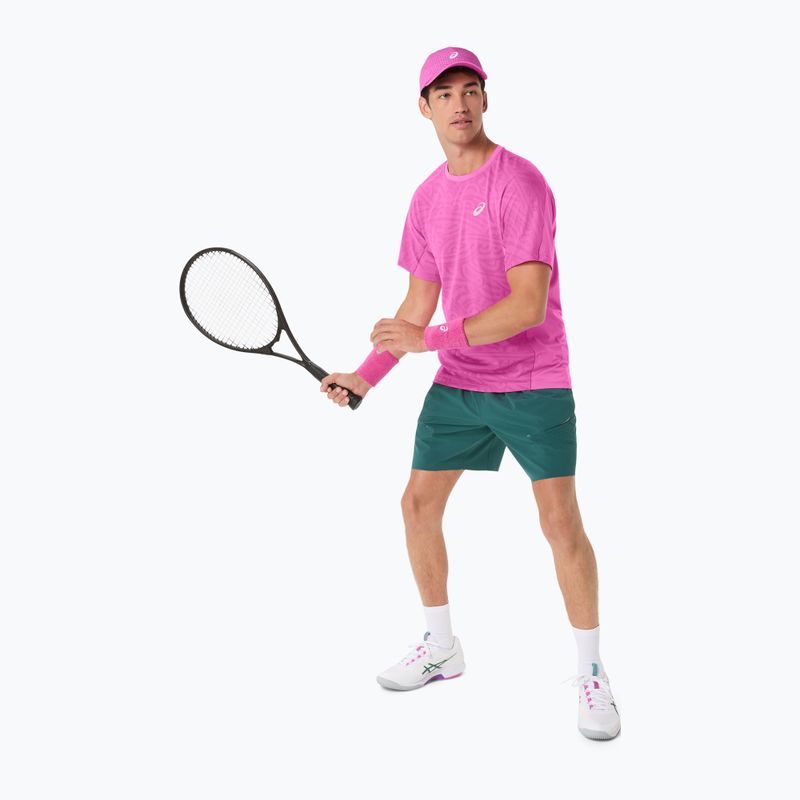 Pánské tenisové tričko ASICS Match Jacquard digital sakura 2