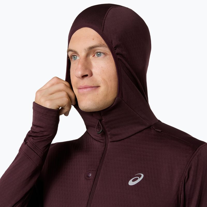 Pánská běžecká mikina ASICS Road Winter Ls Hoodie dark currant 6