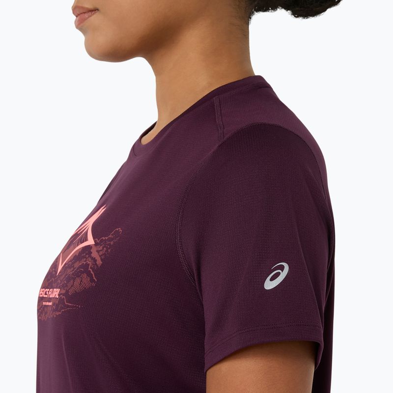Dámské běžecké tričko Asics Fujitrail Logo Ss Top Dark Aubergine 7