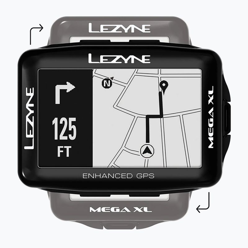 Počítadlo kol s tepovou frekvencí + senzor LEZYNE MEGA XL GPS HRSC Loaded set černý LZN-1-GPS-MEGAXL-V204-HS