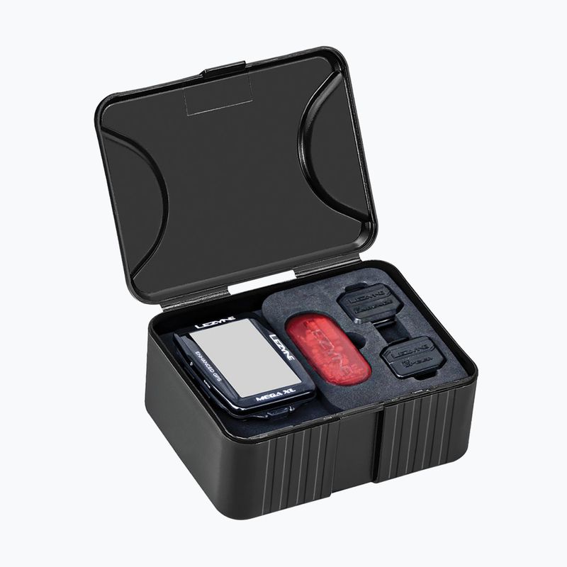 Počítadlo kol s tepovou frekvencí + senzor LEZYNE MEGA XL GPS HRSC Loaded set černý LZN-1-GPS-MEGAXL-V204-HS 2