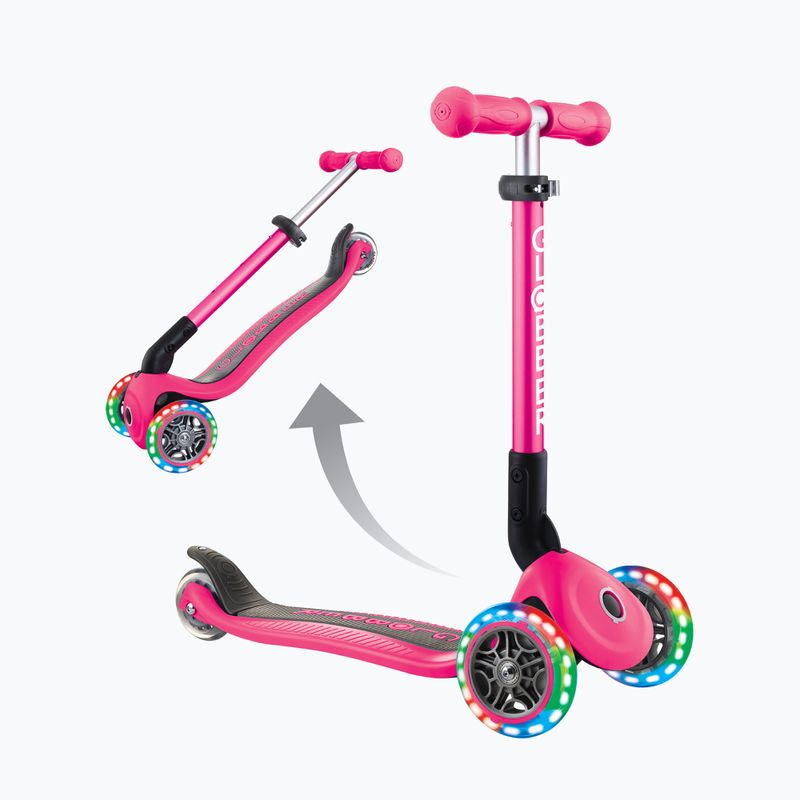 Dětská koloběžka Globber Junior Foldable Lights deep pink 5