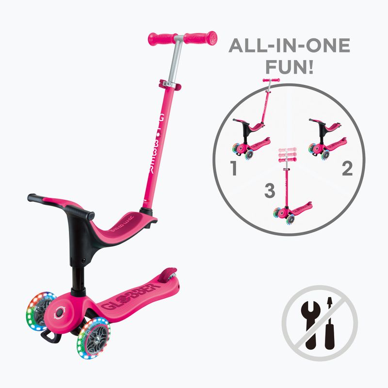 Dětská koloběžka Globber Go.Up Sporty Lights fuchsia 14