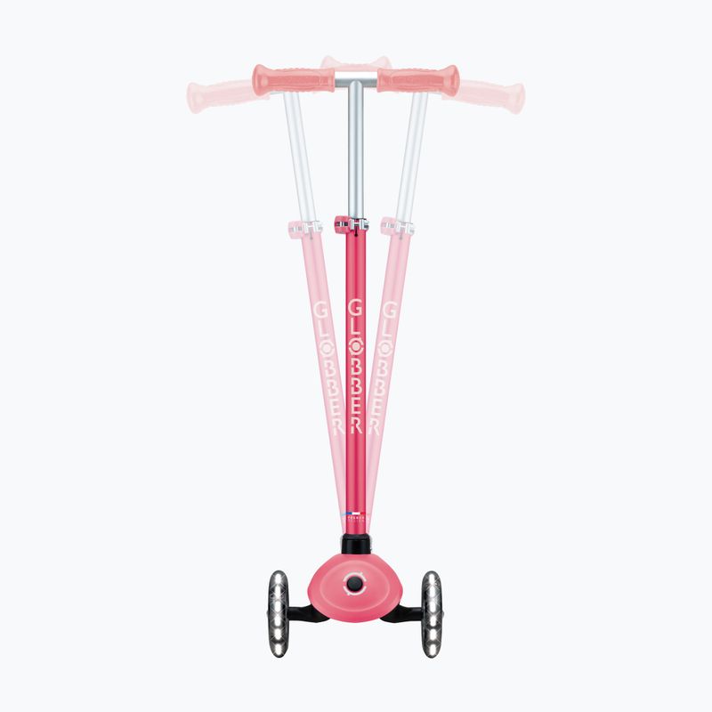 Dětská tříkolová koloběžka Globber Primo Plus Glow Lights coral pink 7