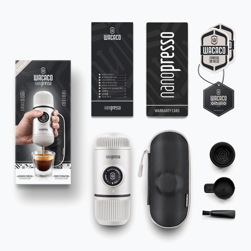 Přenosný kávovar Wacaco Nanopresso 80 ml + pouzdro chill white 2
