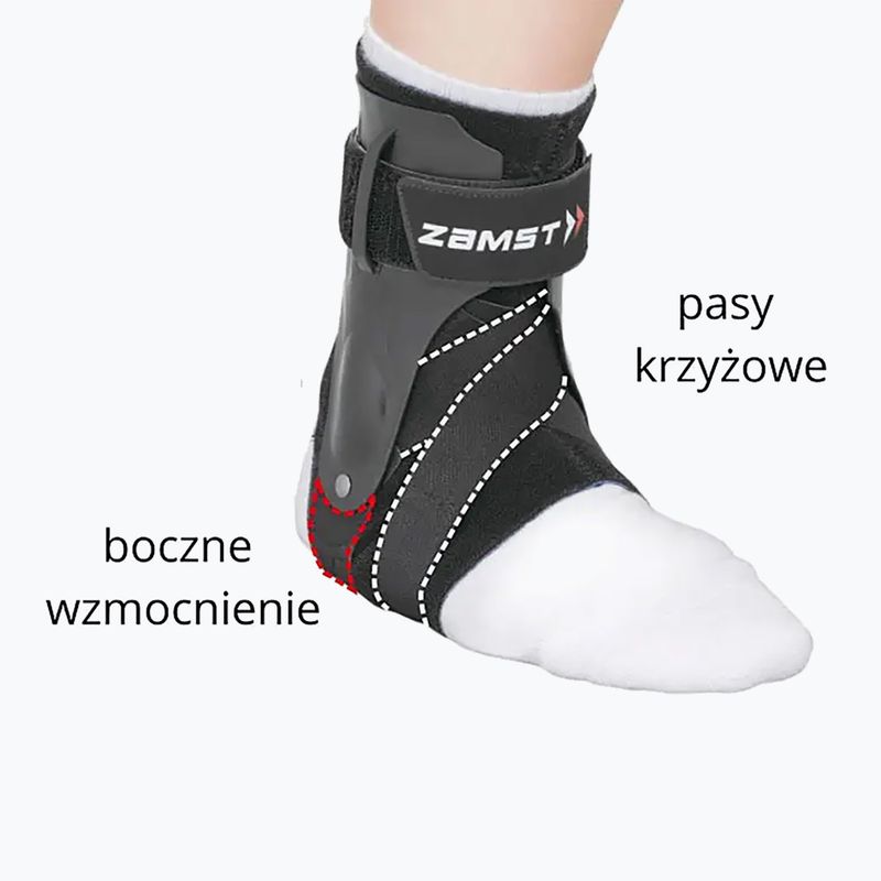 Ortéza levého kotníku Zamst A2-DX Ankle Left černá 670612 7