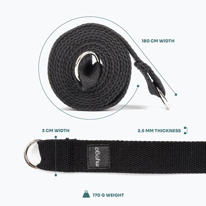 Pásek na jógu Myga 2 in 1 black 6