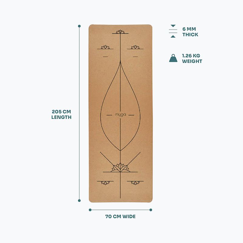 Podložka na jógu Myga Alignment XL 6 mm brown 6