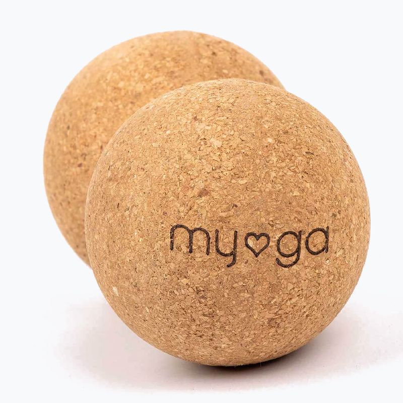 Masážní míček Myga Duoball brown 2