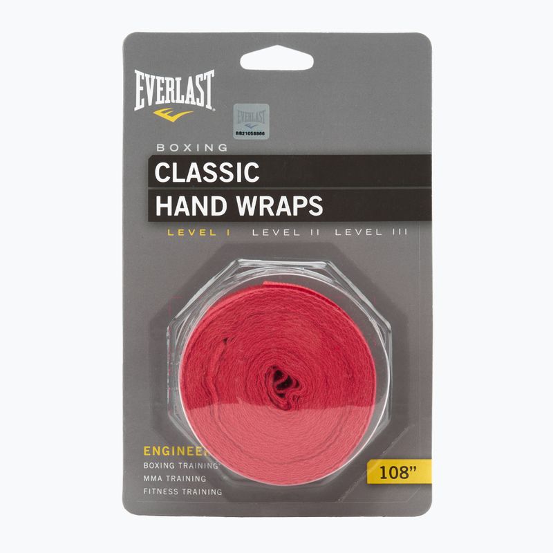 Boxerské bandáže Everlast 275 cm red
