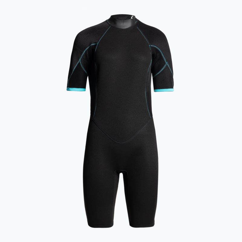 Dámský neopren O'Neill Reactor-2 2 mm Back Zip S/S Spring black/ltaqua 4