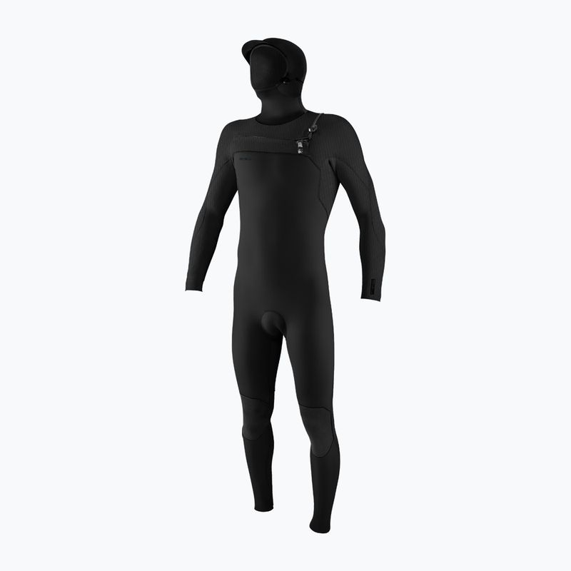 Pánský neopren O'Neill Hyperfreak 4/3+ mm Chest Zip with Hood black/black