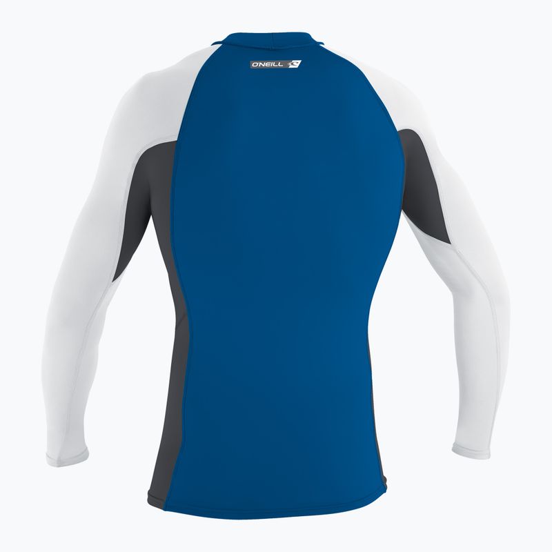 Pánské plavecké tričko Longsleeve O'Neill Premium Skins Rash Guard deep sea/ graphite/ white 2