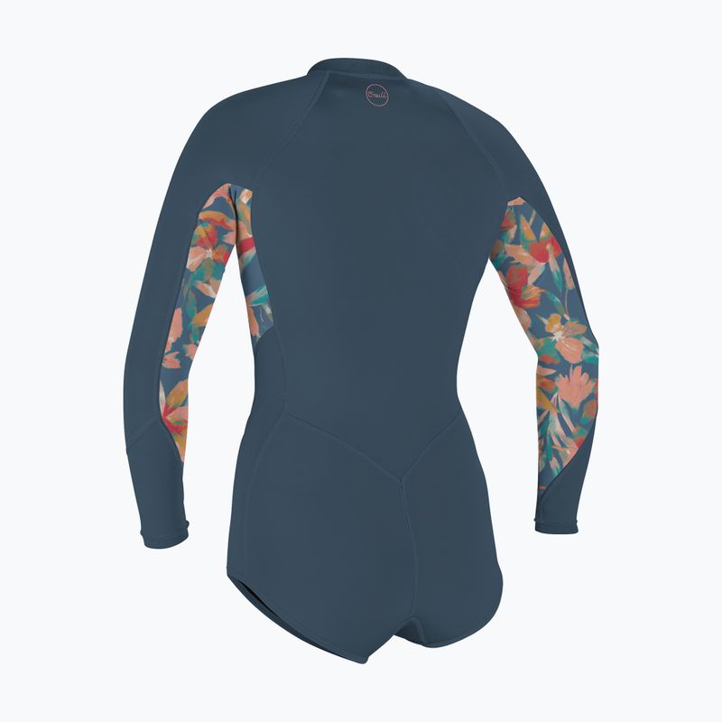 Dámský plavecký neopren O'Neill Bahia 2/1 Front Zip Short Spring Copen blue/painted tropics/copen blue 2
