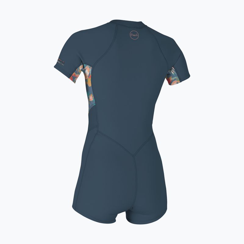Dámský plavecký neopren O'Neill Bahia 2/1 mm Front Zip Spring copen blue/ painted tropics/ copen blue 2