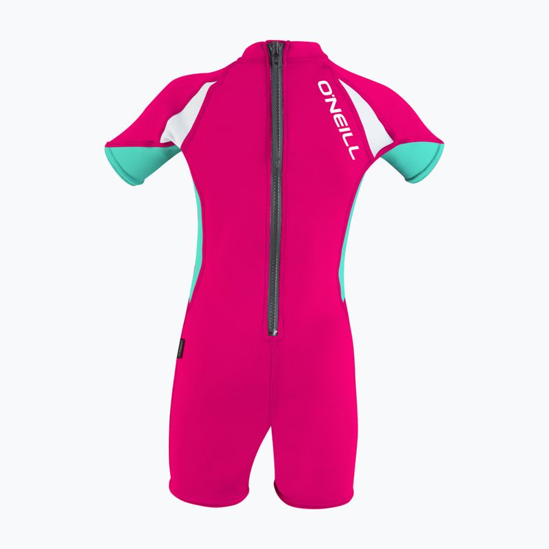 Dětský plavkový overal O'Neill Child Basic Skins UV Spring IT4 watermelon/light aqua/white 2