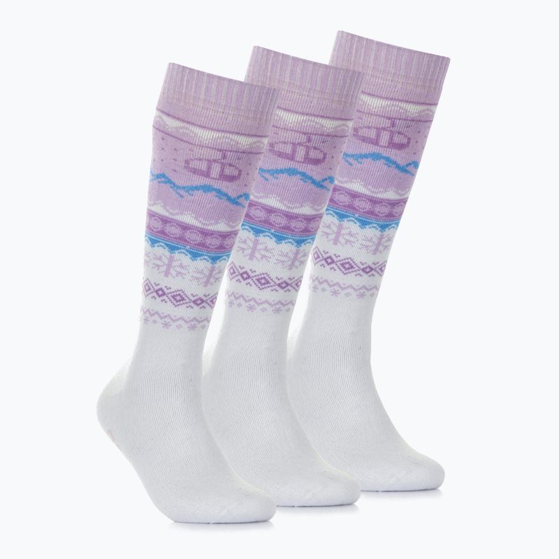 Lyžařské ponožky Surfanic Pro Tech Fairisle 3 balení ice lilac 5