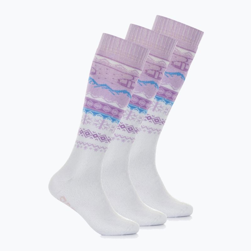 Lyžařské ponožky Surfanic Pro Tech Fairisle 3 balení ice lilac 6