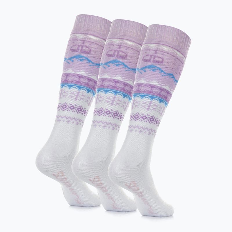 Lyžařské ponožky Surfanic Pro Tech Fairisle 3 balení ice lilac 7