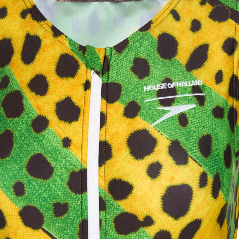 Dámské jednodílné plavky Speedo Placement Digital Highneck green/yellow 3