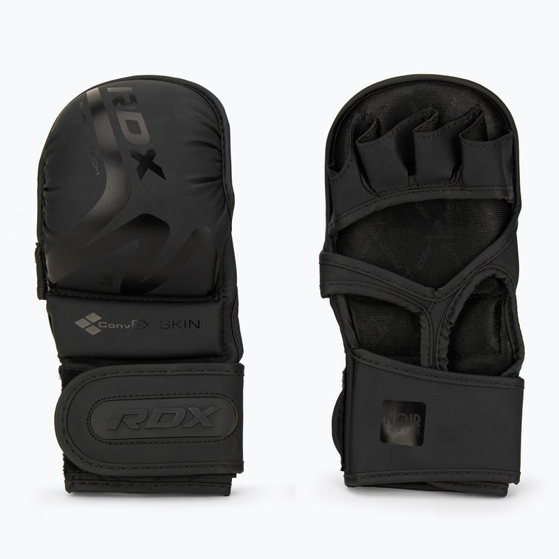 Grapplingové rukavice RDX T15 Noir Hybrid matte black
