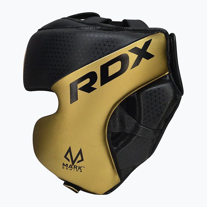 Boxerská přilba RDX L1 Mark Pro Cheek Training Head Guard golden 9