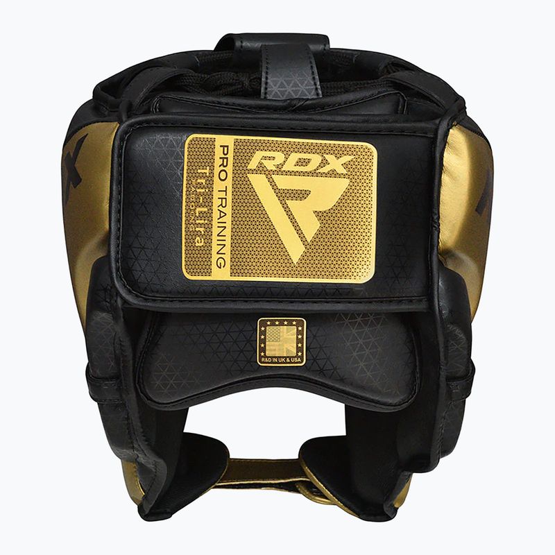 Boxerská přilba RDX L1 Mark Pro Cheek Training Head Guard golden 10
