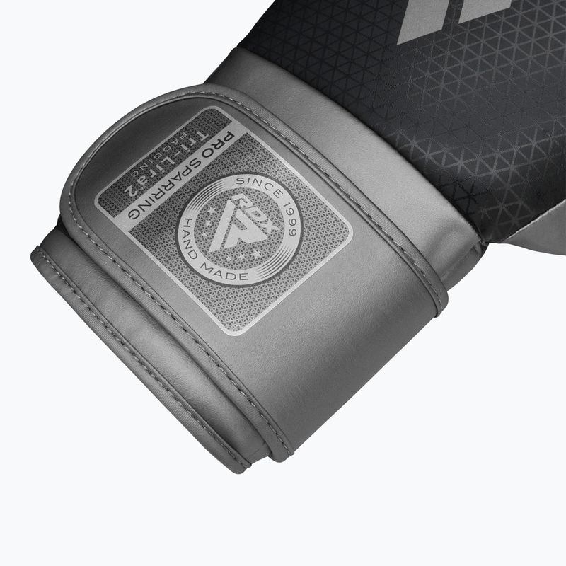Boxerské rukavice  RDX L2 Mark Pro Sparring Boxing Hook & Loop silver 12