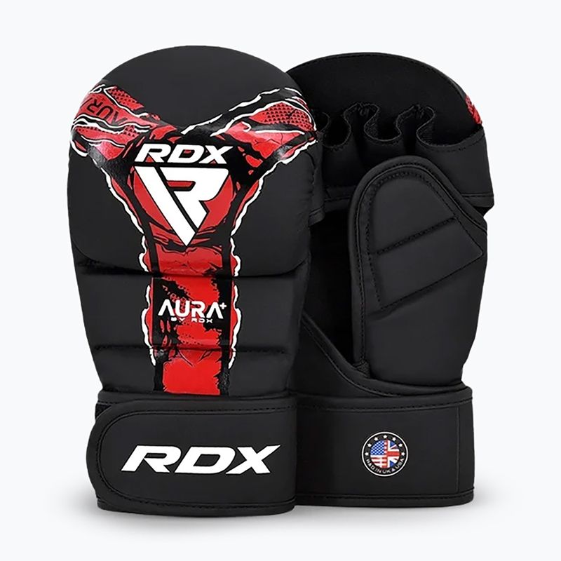 MMA rukavice RDX Grappling Shooter New Aura F17 black/red