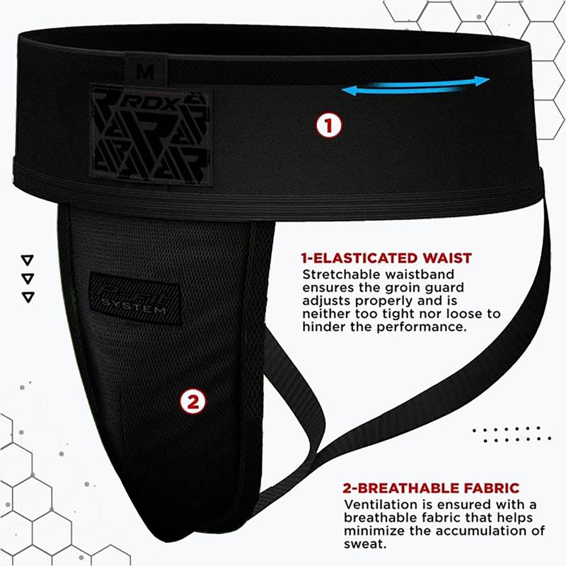 Chránič rozkroku RDX Groin Guard Supporter H1 full black 4