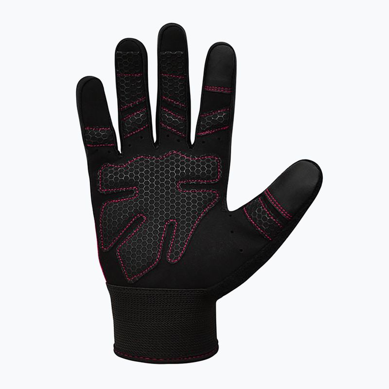 Tréninkové rukavice RDX W1F Full Finger pink 8