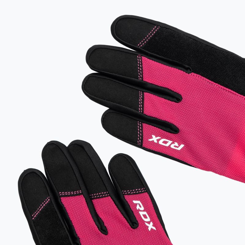 Tréninkové rukavice RDX W1F Full Finger pink 4