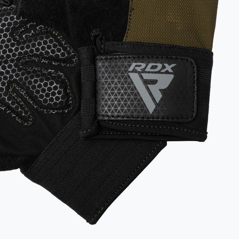Rukavice RDX W1H Gym Workout army green 4