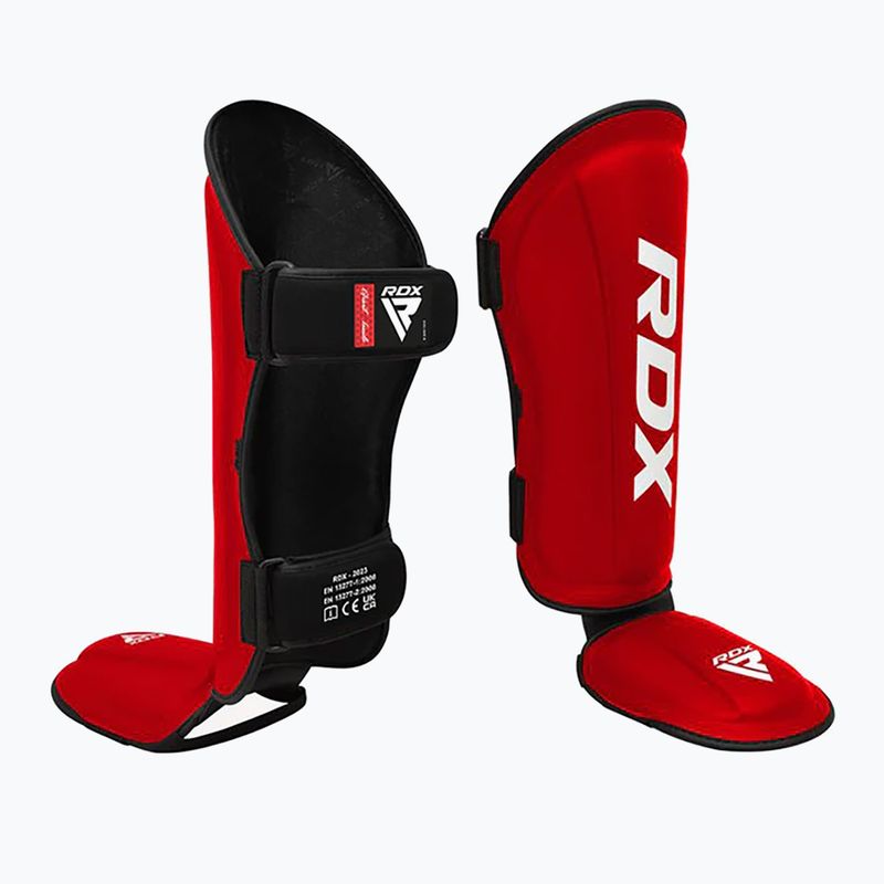 Chrániče holení a nártů RDX T1 Shin Instep Molded King red/white 2