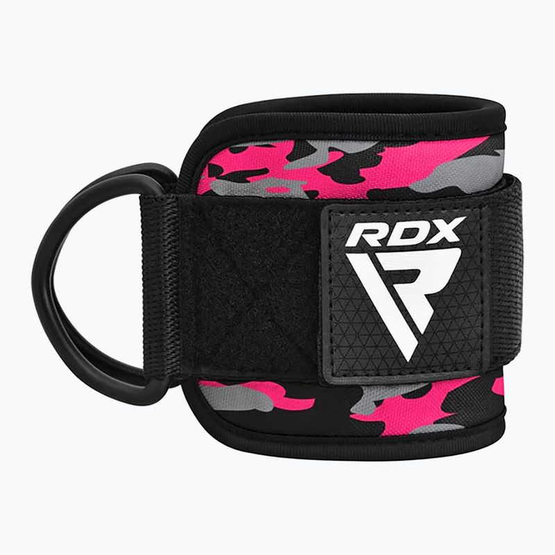 Popruhy s háky kotníkové RDX A4 Ankle Straps For Gym Cable Machine pink 2