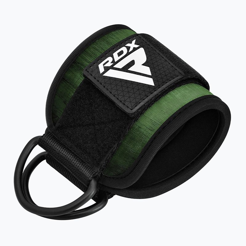 Popruhy s háky kotníkovéRDX A4 Ankle Straps For Gym Cable Machine army green 3