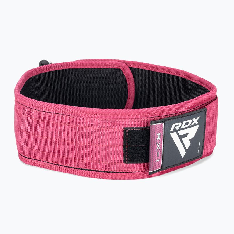 Vzpěračský pás RDX RX1 Weight Lifting Strap pink