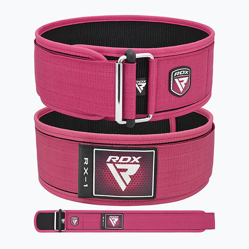 Vzpěračský pás RDX RX1 Weight Lifting Strap pink 5
