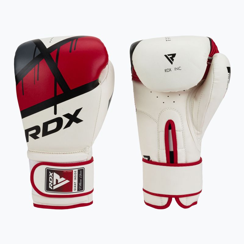 Boxerské rukavice RDX červenobílé BGR-F7R