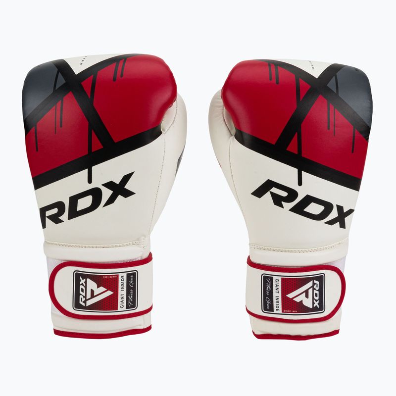 Boxerské rukavice RDX červenobílé BGR-F7R 2