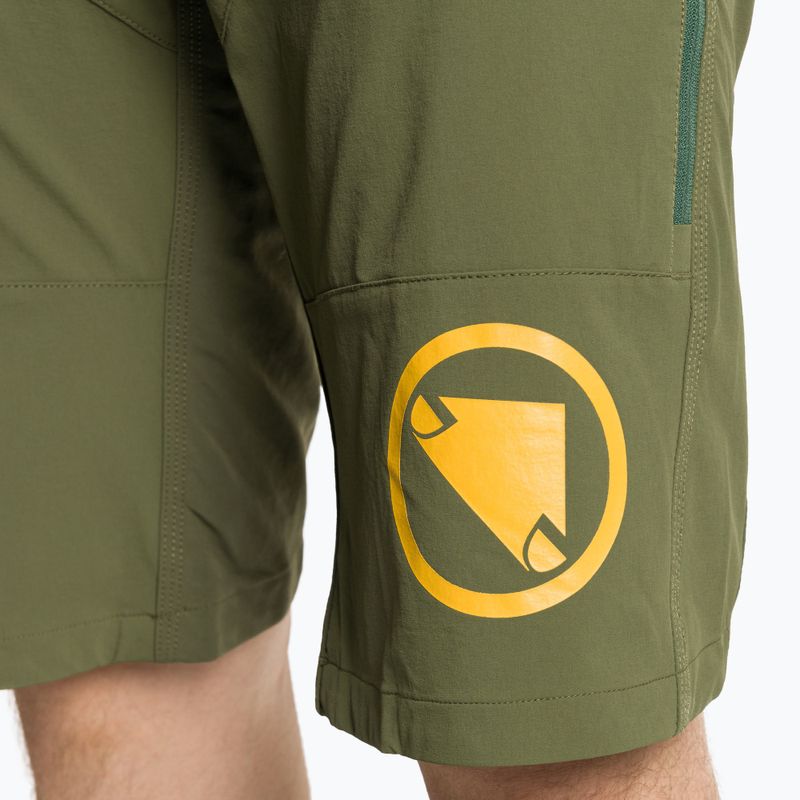 Pánské cyklistické šortky Endura Singletrack II Short olive green 3