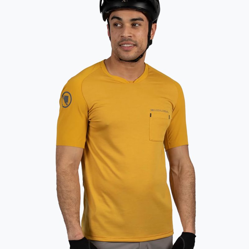 Pánský cyklistický dres Endura GV500 Foyle Tech mustard 3